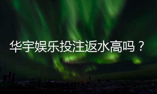 华宇娱乐投注返水高吗？揭秘高返水福利与实战技巧