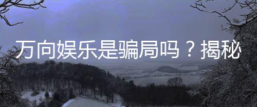 万向娱乐是骗局吗?揭秘其真实性与玩家体验