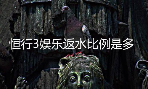 恒行3娱乐返水比例是多少?揭秘高返水福利与实战技巧