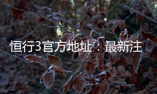 恒行3官方地址：最新注册入口与游戏体验全攻略