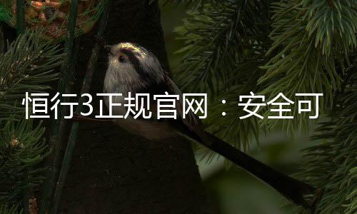 恒行3正规官网:安全可靠的在线娱乐首选平台