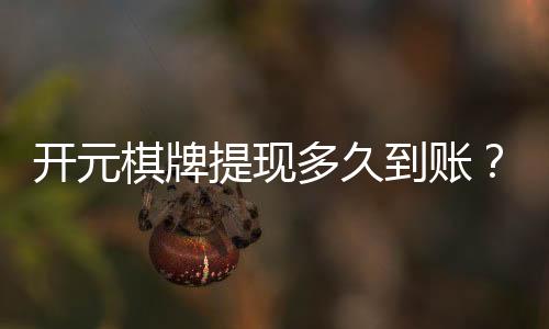 开元棋牌提现多久到账?到账时间及影响因素解析