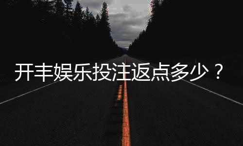 开丰娱乐投注返点多少？揭秘高返水福利与实战技巧
