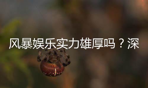 风暴娱乐实力雄厚吗?深度解析其平台优势与玩家真实体验