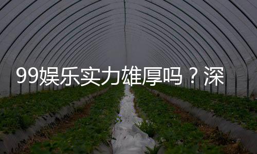 99娱乐实力雄厚吗?深度解析其平台优势与玩家真实体验