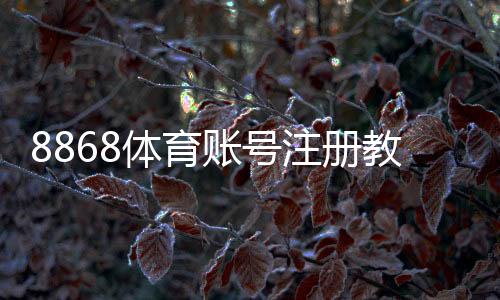 8868体育账号注册教程:新手注册流程、实名认证与安全设置详解